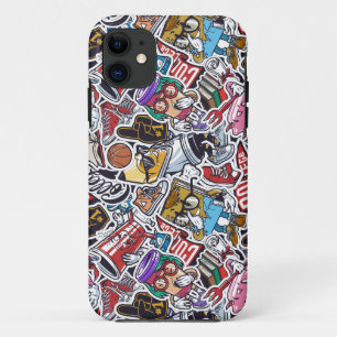 College Dynamic Art Urban Graffiti pattern Case-Mate iPhone Case