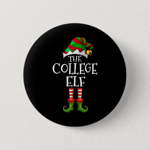 College Elf Fun Matching Pajama Group Christmas Wo 6 Cm Round Badge