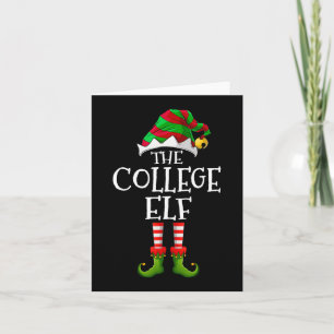 College Elf Fun Matching Pajama Group Christmas Wo Card