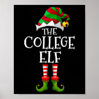 College Elf Fun Matching Pajama Group Christmas Wo