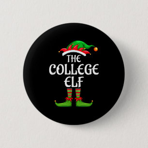 College Elf Matching Family Group Christmas Party 6 Cm Round Badge