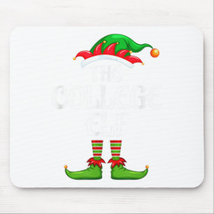 College Elf Matching Family Group Christmas Party  Mouse Pad