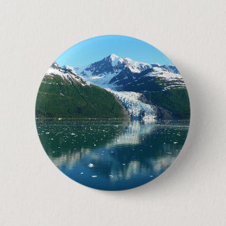 College Fjord I Beautiful Alaska Photography 6 Cm Round Badge