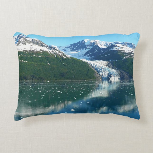 College Fjord I Beautiful Alaska Photography Decorative Cushion (Front)