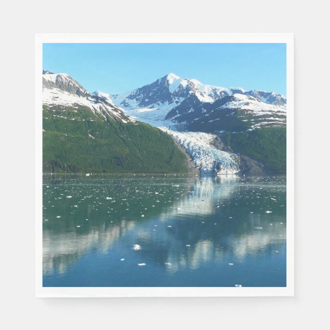 College Fjord I Beautiful Alaska Photography Napkin (Front)