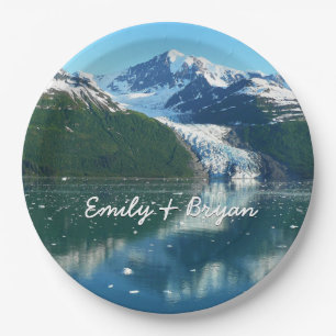 College Fjord I Beautiful Alaska Photography Paper Plate