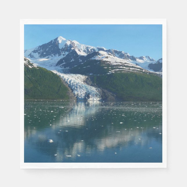 College Fjord II Beautiful Alaska Photography Napkin (Front)
