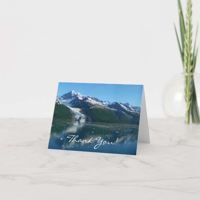 College Fjord II Beautiful Alaska Photography Thank You Card (Front)