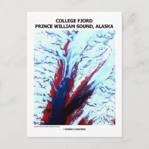 College Fjord Prince William Sound Alaska Postcard