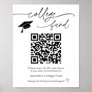 College Fund QR Code Sign