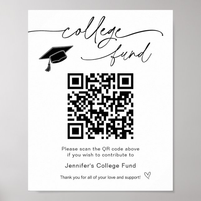 College Fund QR Code Sign (Front)