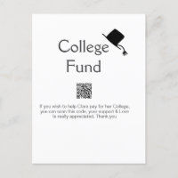 College fund scan QR add details graduate donation