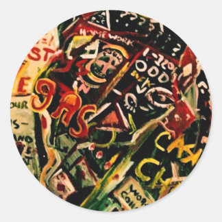 COLLEGE GIRLZ CLASSIC ROUND STICKER