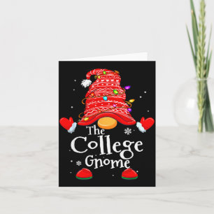 College Gnome - Xmas Family Matching Funny Christm Card