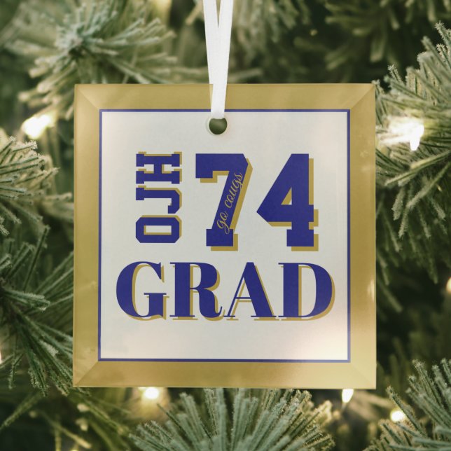 College Grad '26  Glass Tree Decoration (Insitu)