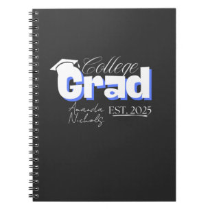College Grad Est. 2025 Graduation College Senior Notebook