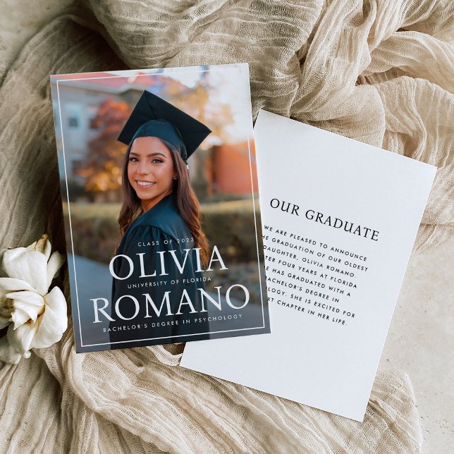 College Graduation Photo Announcement Card (Creator Uploaded)