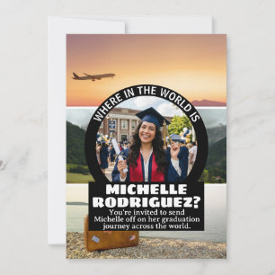 College Graduation Travel Sendoff Party QR Code Invitation