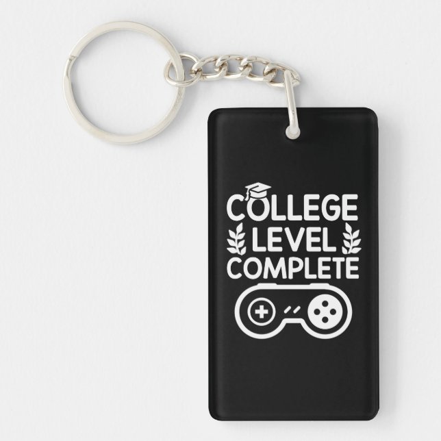 College Graduation Video Gamer Complete Key Ring (Front)