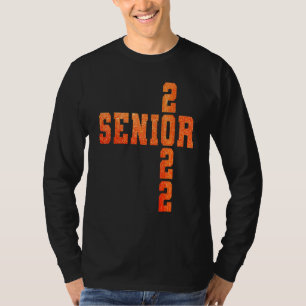 College High School Senior 2022 Graphic Orange Gra T-Shirt