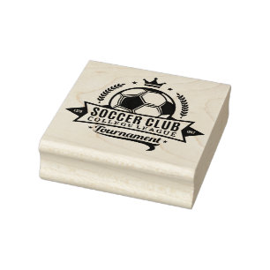 College League Soccer Club Rubber Stamp
