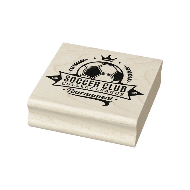 College League Soccer Club Rubber Stamp (Stamp)