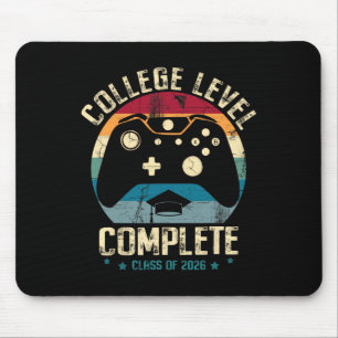 College Level Complete Cl Of 2026 Gamer Graduation Mouse Pad