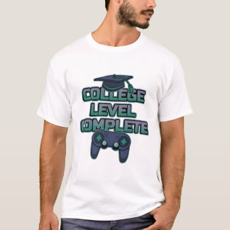 College Level Complete Gamer Graduation Neon T-Shirt