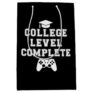 College Level Complete Graduation Gamer Gaming Medium Gift Bag