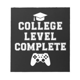 College Level Complete Graduation Gamer Gaming Notepad