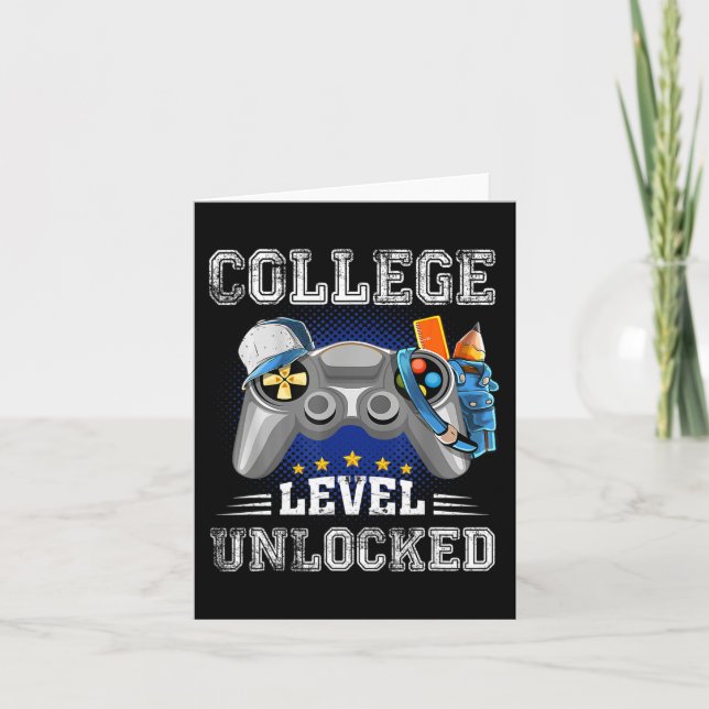 College Level Unlocked Video Game Back to School B Card (Front)