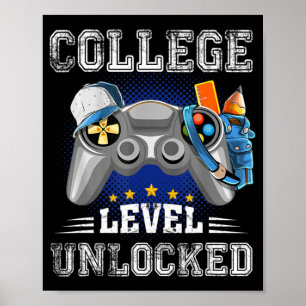 College Level Unlocked Video Game Back to School B Poster