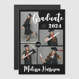 College Logo Graduate Photo Collage Announcement