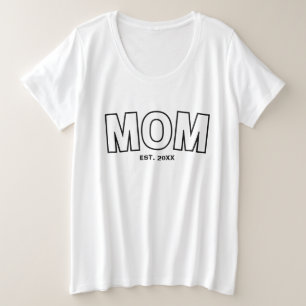 College Mum Year Established Art Plus Size T-Shirt
