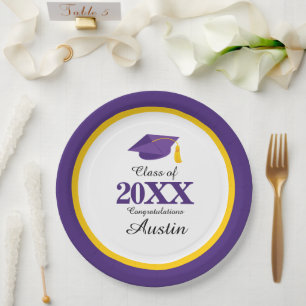 College or High School Graduation Paper Plate