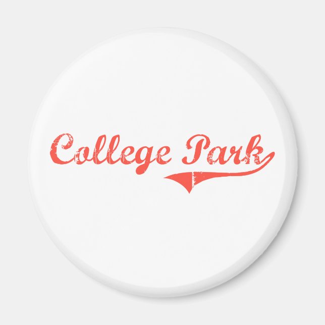 College Park Maryland Classic Design Magnet (Front)