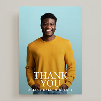 College Photo Graduate Graduation Thank You Card