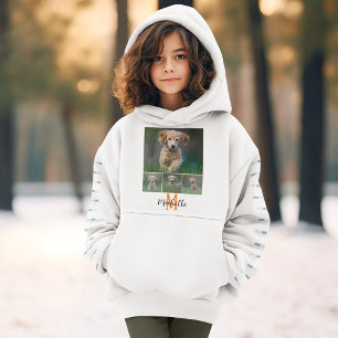 College Photo Monogram Script Name Girls Custom