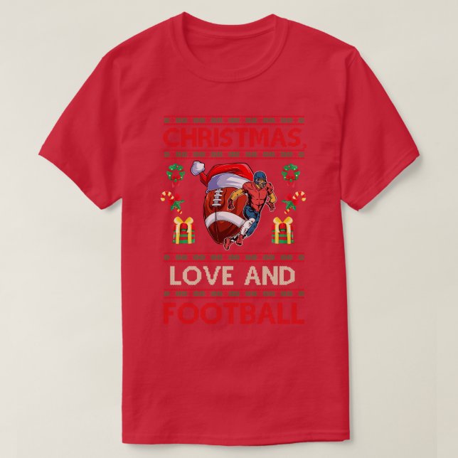 College Player Team Outfit Christmas Love 1 (2) T-Shirt (Design Front)