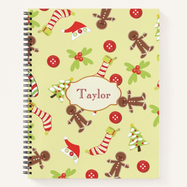 College Ruled Gingerbread Man Sweetness Notebook (Front)