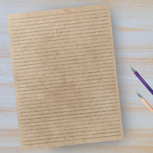 College Ruled Paper - Tan Vintage Paper Background Notepad