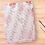 College Ruled Retro Pink Mid Century 60s Floral Notepad<br><div class="desc">College Ruled Notepad - Standard Letter Size Pages - 8.5" X 11"  Lined with Black College Rule Lines on Each Page for Easy Writing - One Sided Notebook Paper - This design features a retro pink and mid century vintage floral 1960s wallpaper design.</div>