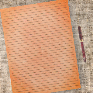 College Ruled   Vintage Orange Paper Background Notepad