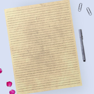 College Ruled Yellow Vintage Paper Background Notepad