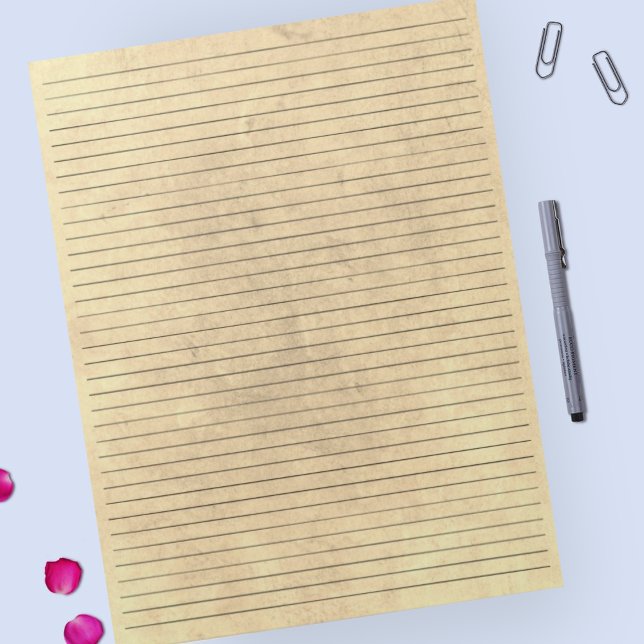 College Ruled | Yellow Vintage Paper Background Notepad (Creator Uploaded)