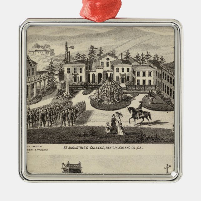 College, school, Benicia Metal Tree Decoration (Front)