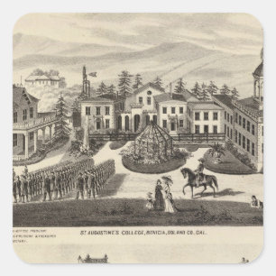 College, school, Benicia Square Sticker