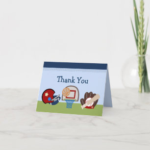 College Sports Baby Thank You Cards