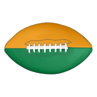 College Sports Team Colours Green/Orange Football