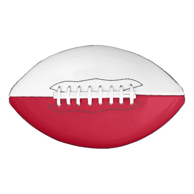 College Sports Team Colours White/Red Football (Front)